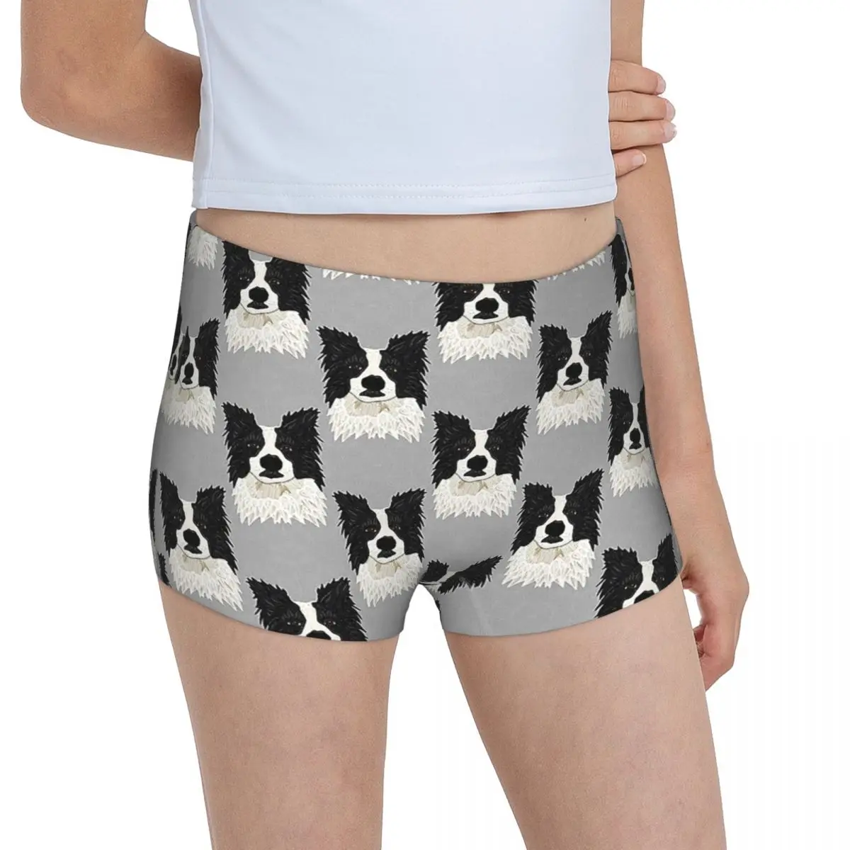 Детские хлопковые трусики с красивой каймой колли детское нижнее белье принтом