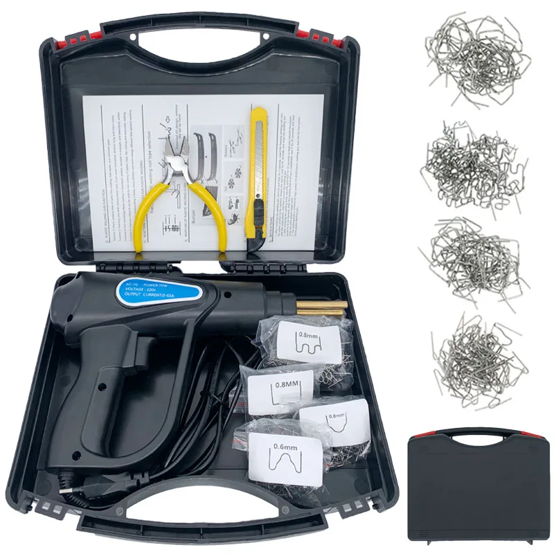 70W Plastic Welder Machine for Bumper Repair Handheld Hot Staple Gun Repair Kit Bodywork Fender Fairing Welding Systems