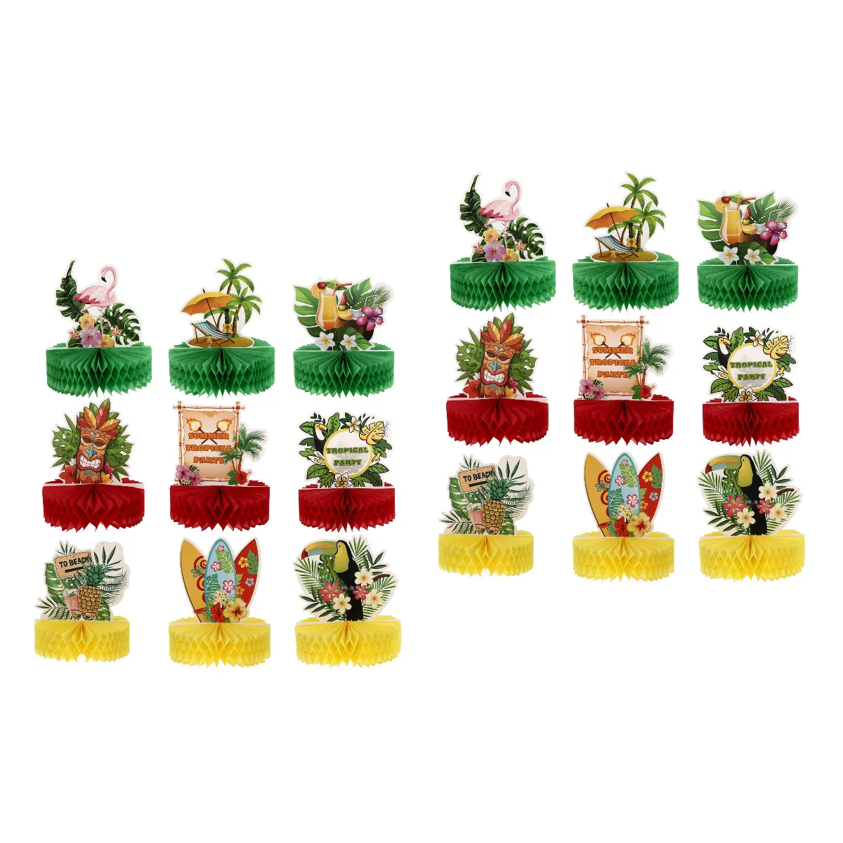 

Centerpieces Hawaii Table Honeycomb Party Tiki Torch Supplies Cakes Paper Decorations Aloha Sign Summer Bar Beachtropical