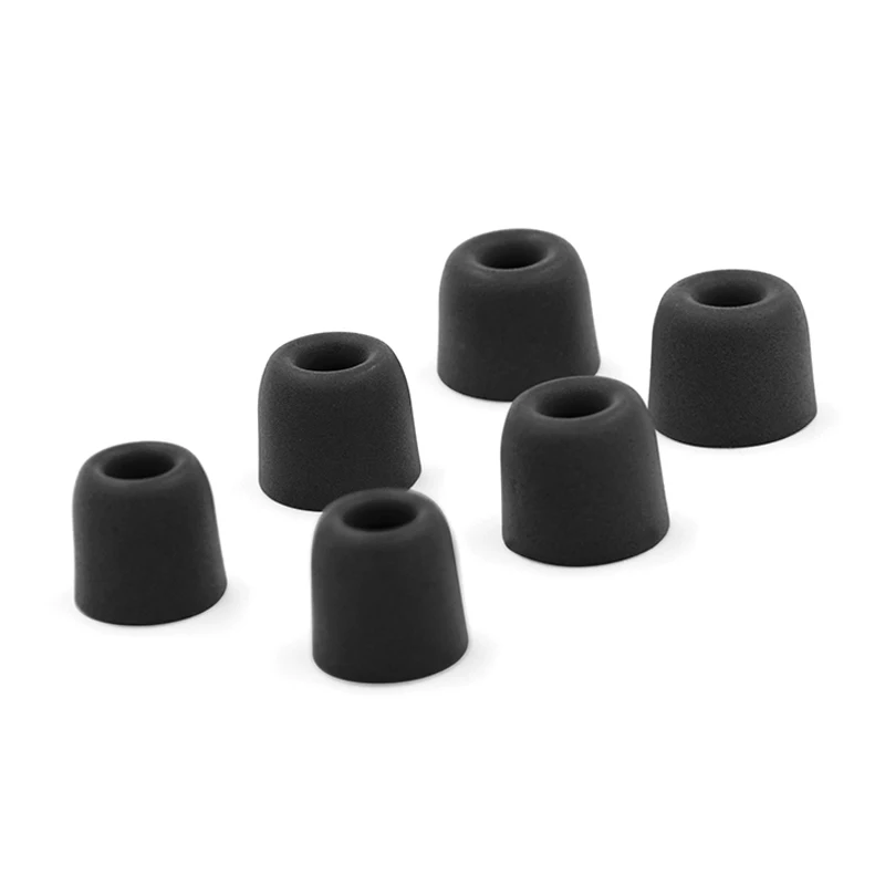 

Ушные амбушюры KZ из пены с эффектом памяти, удобные шумоизоляционные насадки для наушников, 3 пары (6 шт.)