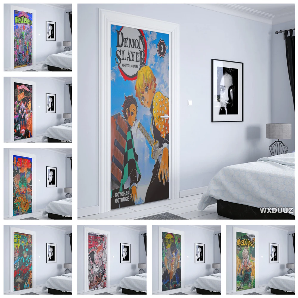 

Аниме, наклейки на дверь, рассекающий демонов, юютсу, кайзен, наклейки на дверь, украшение для детской комнаты, настенное искусство, домашний...