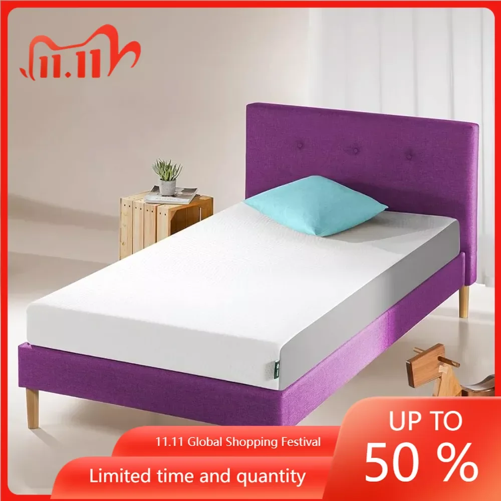 

5 Inch Cooling Essential Foam Mattress / Affordable Mattress / Bed-in-a-Box / CertiPUR-US Certified, Twin, White