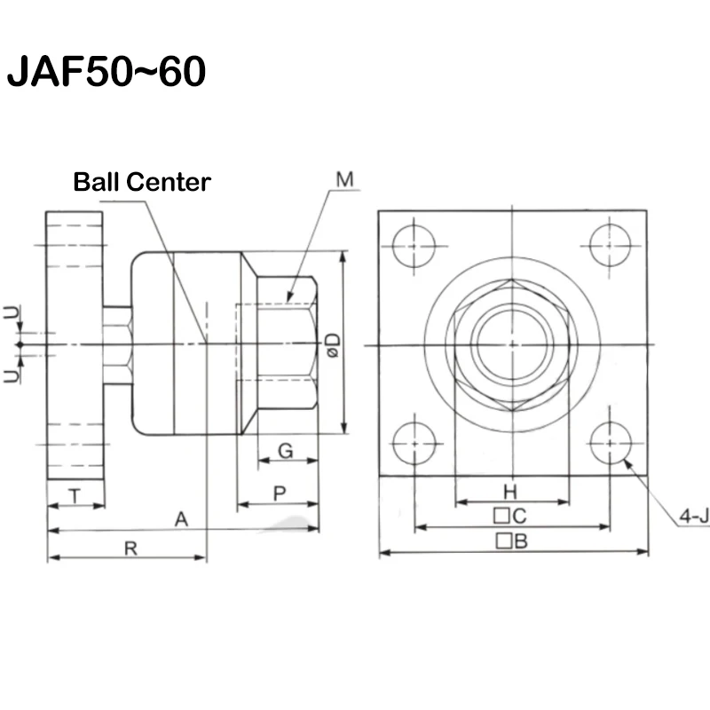 Высококачественное соединение цилиндра фланцевая пластина цокольный шарнир M10*1