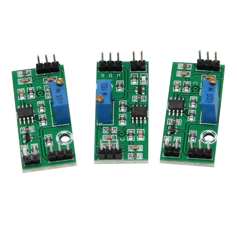 

3 шт., модуль компаратора напряжения LM393 3,5-24 В светодиодный ным индикатором, высокоуровневый Выходной аналоговый компаратор управления