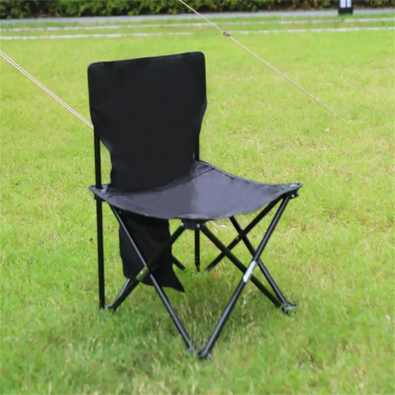 

Oxford Cloth Storage Bag Beach Stools Portable Fishing Chair Reliable Folding Chair Camping Equipment Steel Pipe Triangle Stable