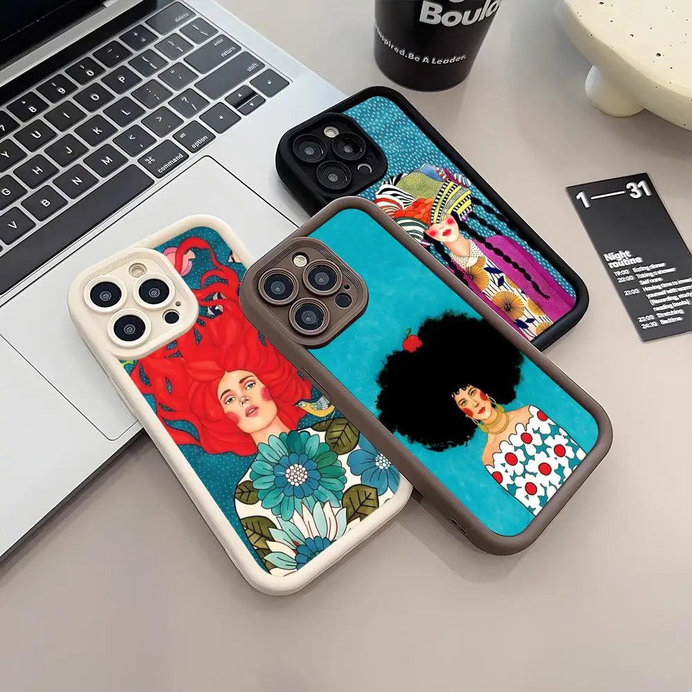 Фото Чехол для телефона H-Hulya O-Ozdemir Art для iPhone 17 Air 16 E 15 14 Plus 13 12 11 Pro Max, силиконовый, мягкий №1