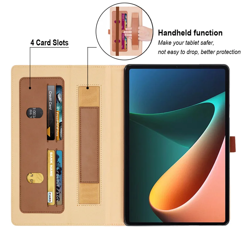 Чехол из искусственной кожи для Lenovo Tab P11 Pro Gen 2, 11,2 дюймов, чехол с ручным ремешком, чехол для планшета Xiaoxin Pad Pro 2022