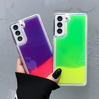 quicksand luminous case for samsung galaxy s21 s20 plus ultra s10 s10e s9 plus note 20 10 a51 a71 a50 a21s glitter sand cover