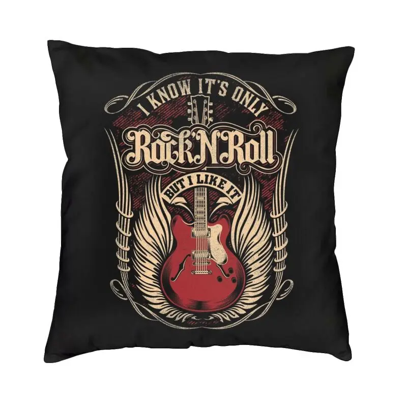 

Чехол для подушки в стиле рок-н-ролл, украшение для дома, наволочка из тяжелого металла для музыкальной гитары, декоративная подушка для гос...
