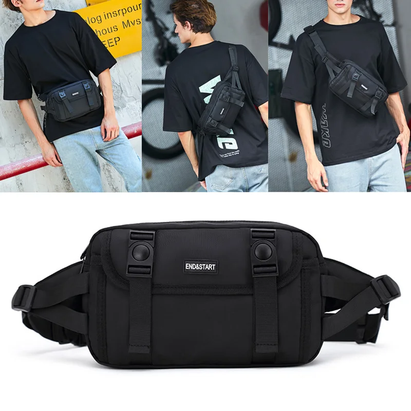 Men's Crossbody Shoulder Bag  Multi-Functional Large Capacity Chest Bag Casual Bag