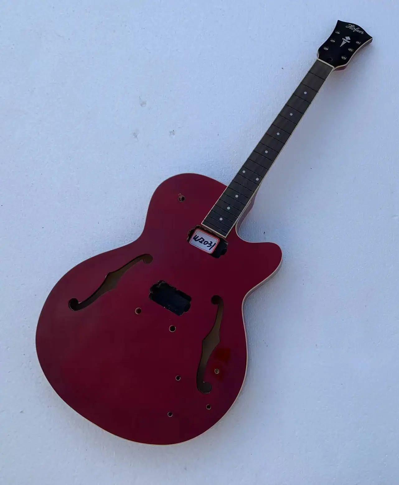 

DIY Original Hofner 6 Strings Electric Guitar HCT-TP Model without Hardwares in Stock Discount Free Shipping W2031