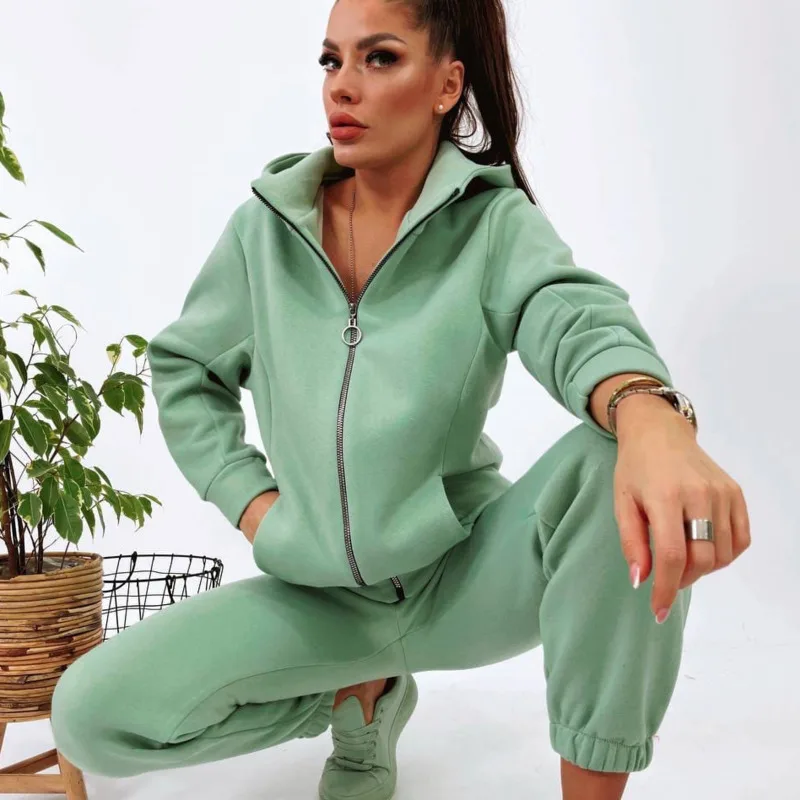 

Women's Tracksuit Suit Autumn Fashion Thin Hoodie Sweatshirts Two Pieces Oversized Solid Casual Hoody Pullovers Female Set