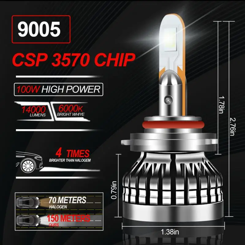 

(A Pair / Box) New Z1 Car Led Headlights Led Car Headlights 9005 Car Headlight Bulbs(LED) Automobiles, Parts & Accessories