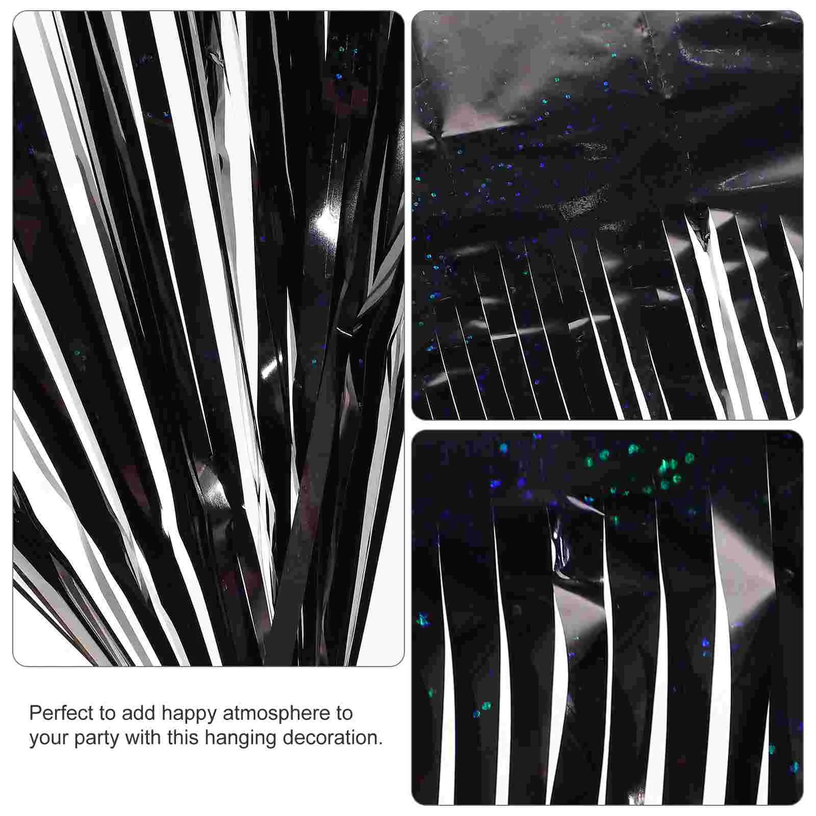 2 шт. занавеска от дождя серебряная фольга бахрома фон декор для вечеринки