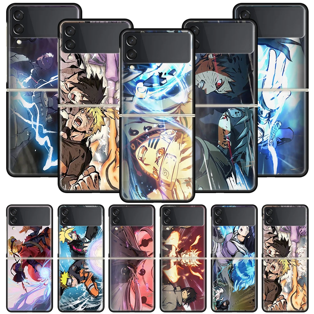 

Naruto High Definition Funda Phone Case For Samsung Galaxy Z Flip 3 5G Luxury ZFlip3 Black PC Hard Shockproof Back Cover Coque C