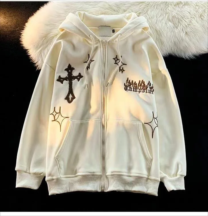 Женская толстовка с капюшоном и длинным рукавом в готическом стиле | Куртки