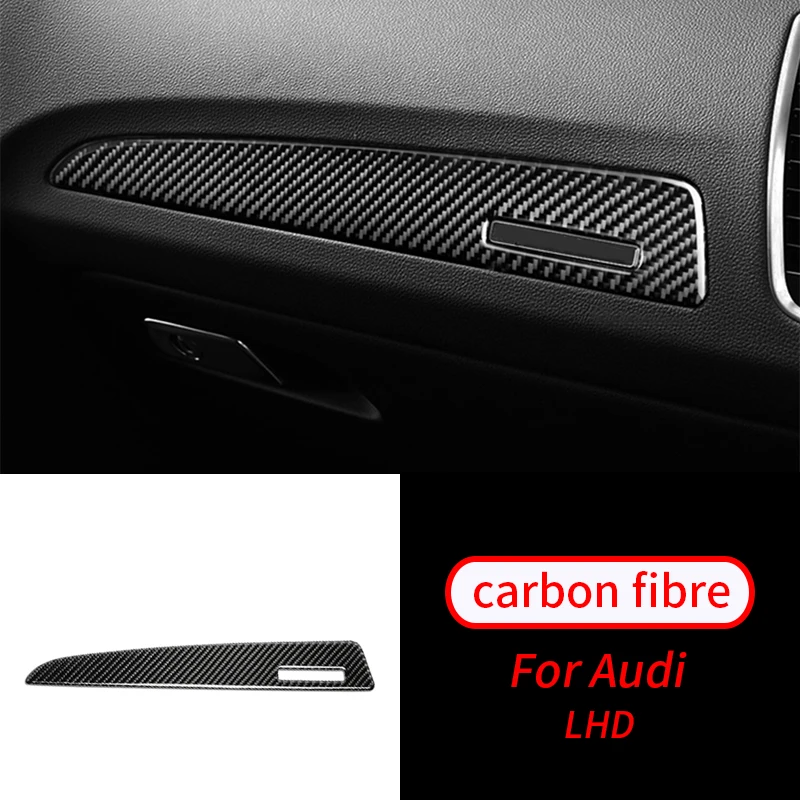 

For Audi A5 Q5 2009-2017 Real Carbon Fiber Copilot Dashboard Panel Door Trim Cover Car Accessories Car Interior Supplies