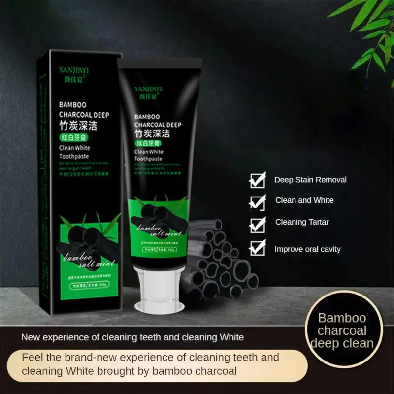 

Toothpaste Bamboo Charcoal Smoke Stains And Odor Removing Tooth Stains Refreshing Breath Activated Carbon