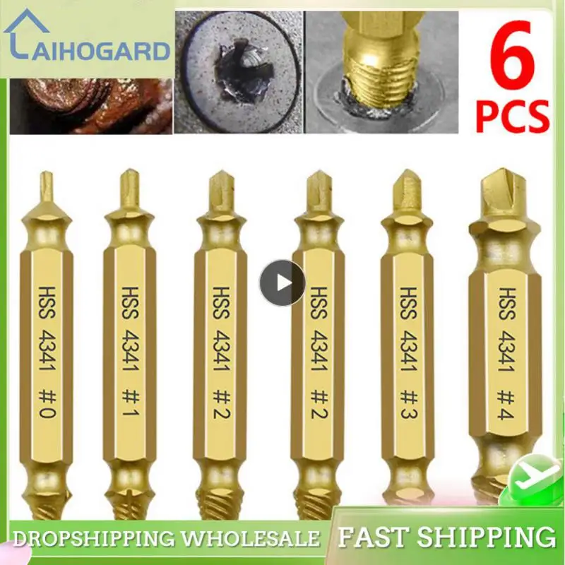 

1~8PCS Damaged Screw Extractor Drill Bit Double Side Drill Out Broken Screw Bolt Remover Extractor Tools Set Easily Take Out