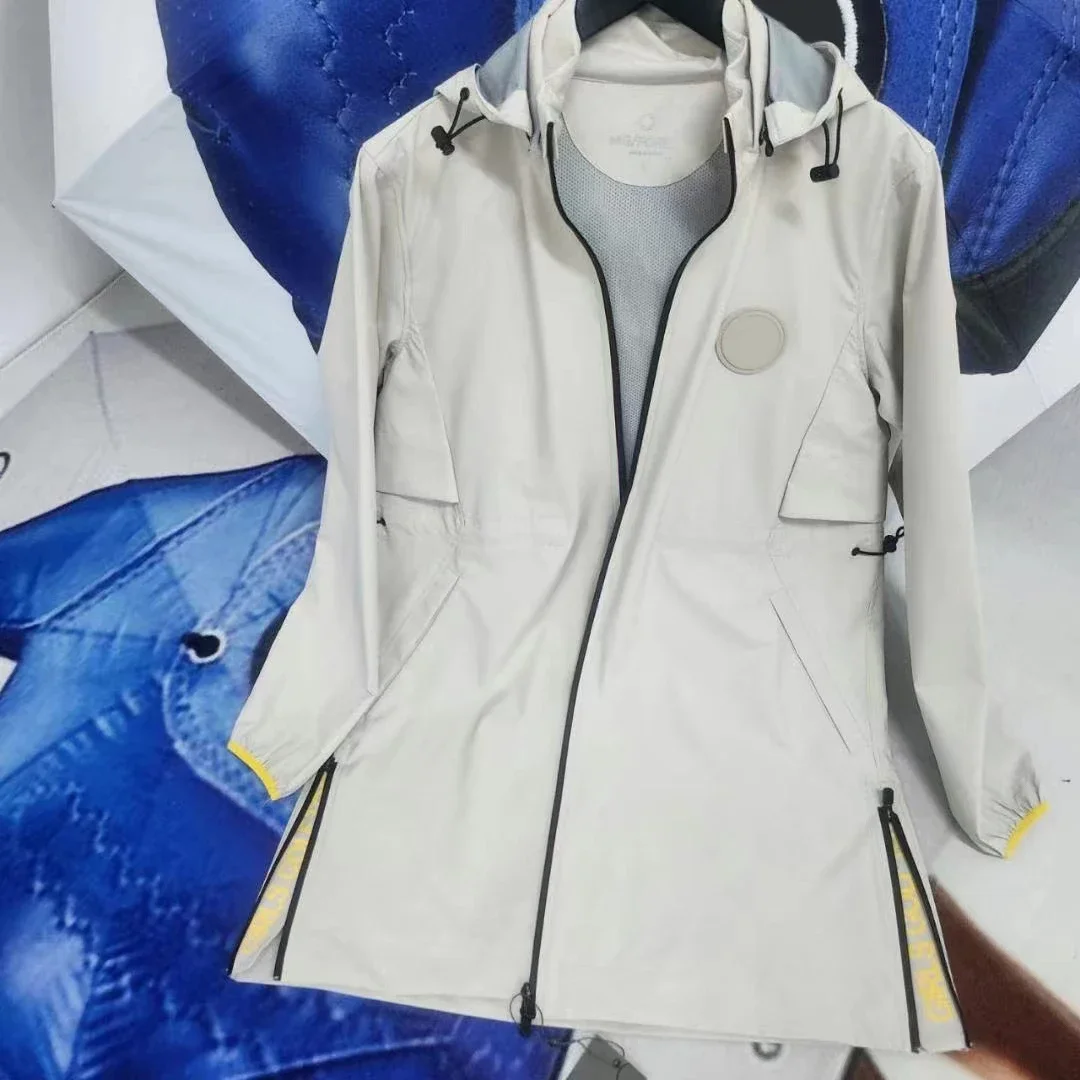 

2023 Golf New Women's Autumn/Winter Windbreaker Coat with Waistband Mid Length Versatile Outdoor Waterproof Charge Coat
