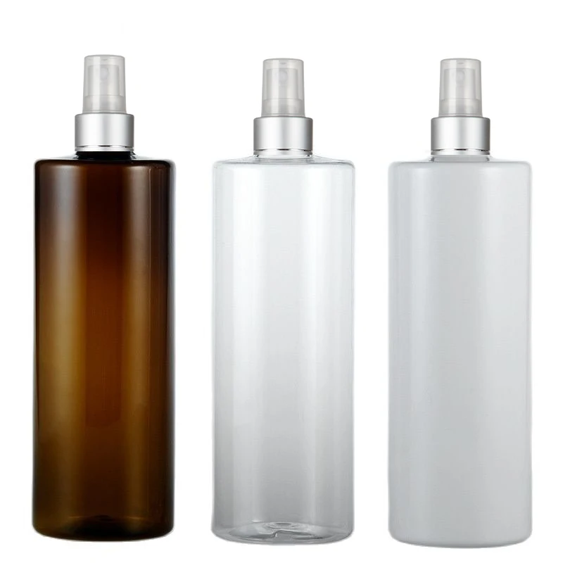 350ML X 30 Empty Plastic Bottle With Silver Collar Fine Mist Spray Pump Clear White Packing Bottle For Cosmetics Perfume Toner