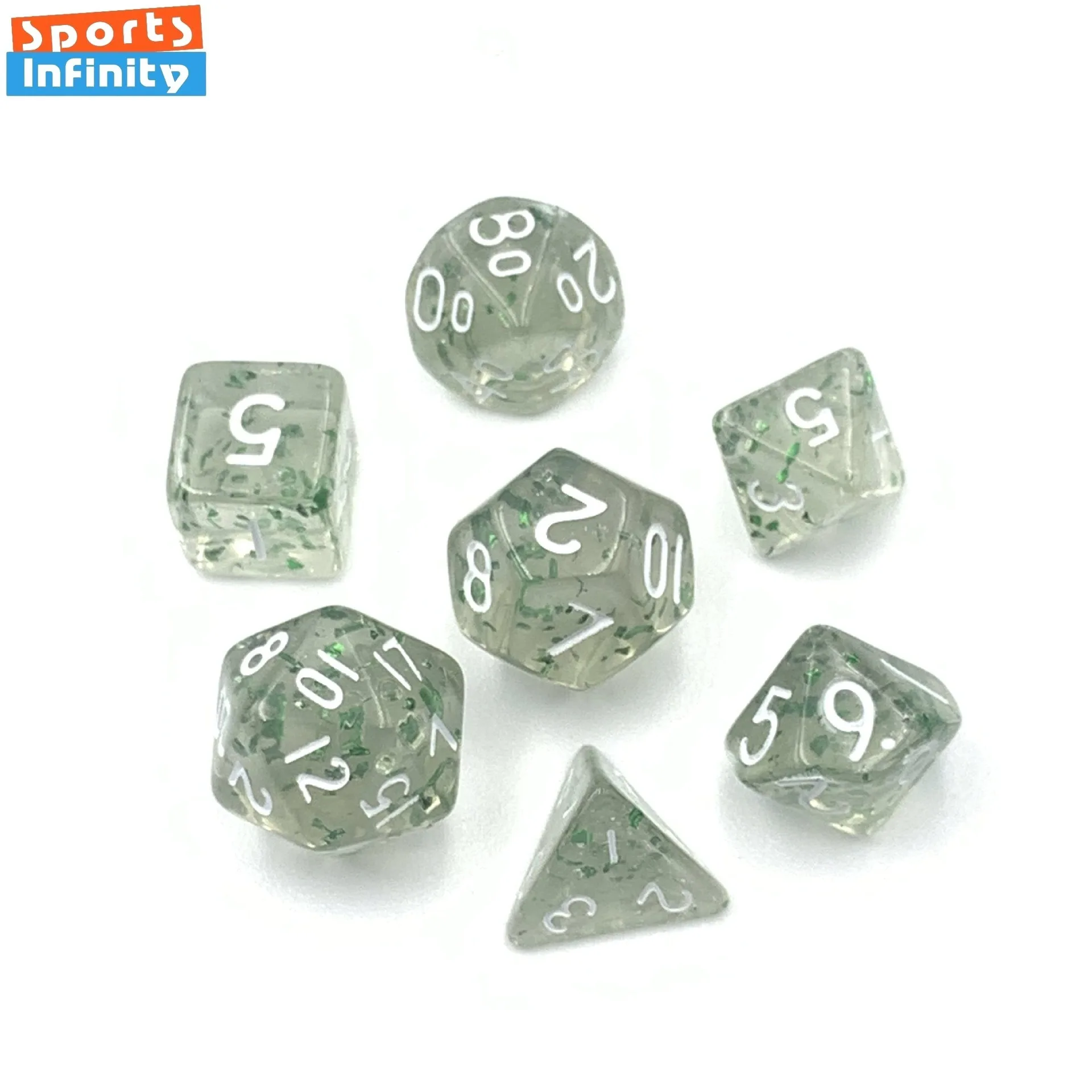 7 шт. 10 мм мини пластиковые игральные кости два цвета красивые прозрачные Набор