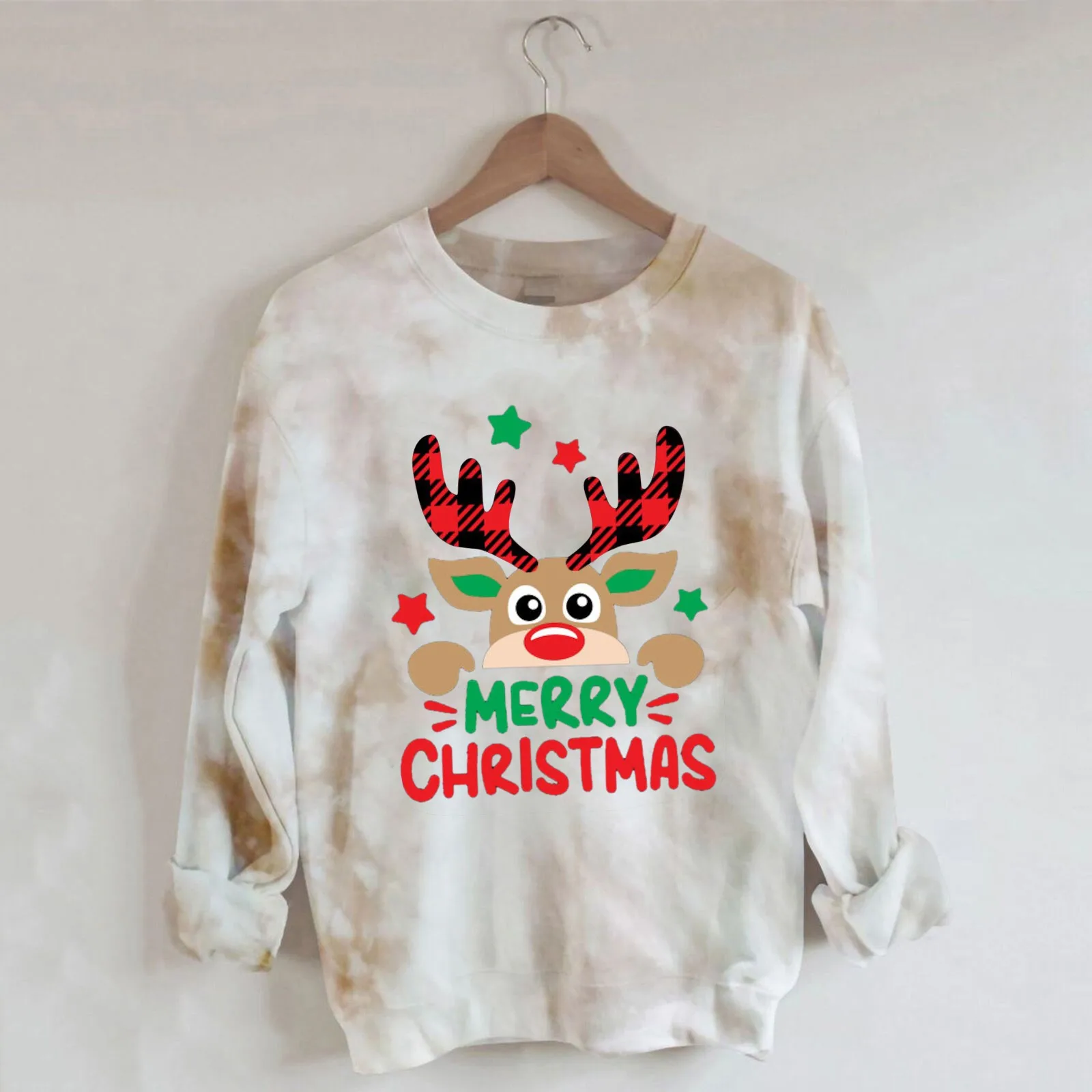 

Женский хлопковый свитшот с принтом, с длинным рукавом