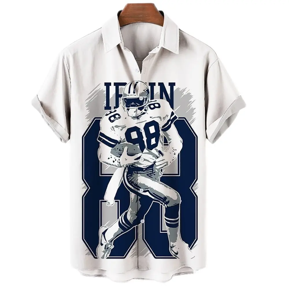 

Рубашка мужская с коротким рукавом, Гавайская Повседневная футболка с кубинским воротником, топ в ретро стиле, свободная футболка с 3D принт...