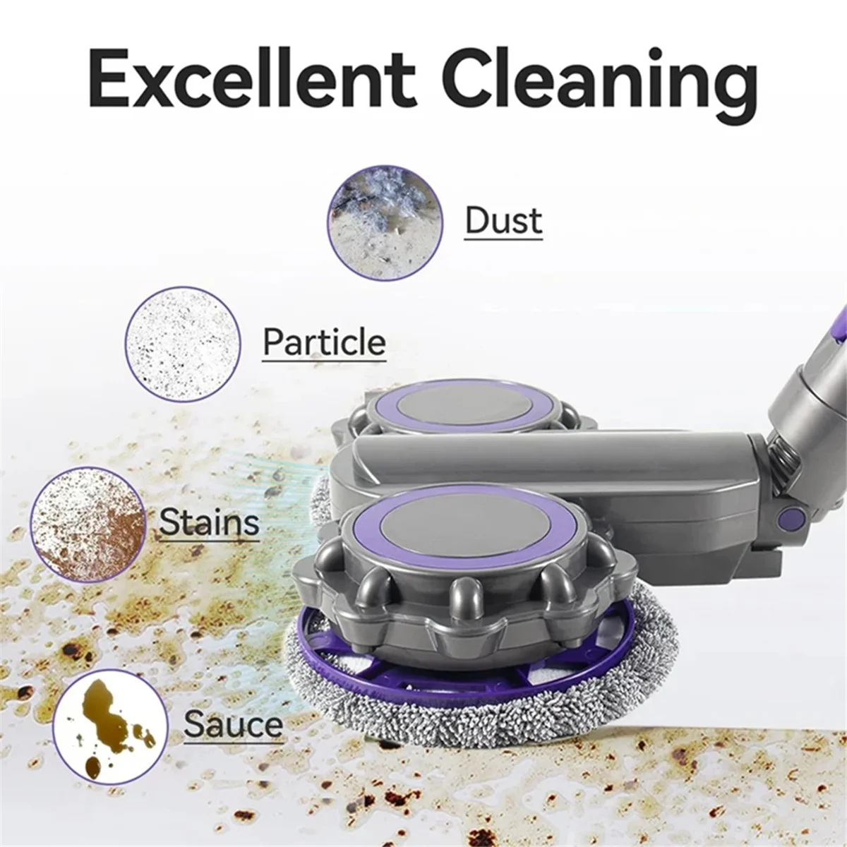 Электрическая насадка на швабру для Dyson V10 Slim/ V12 детали тонкого пылесоса с водяным