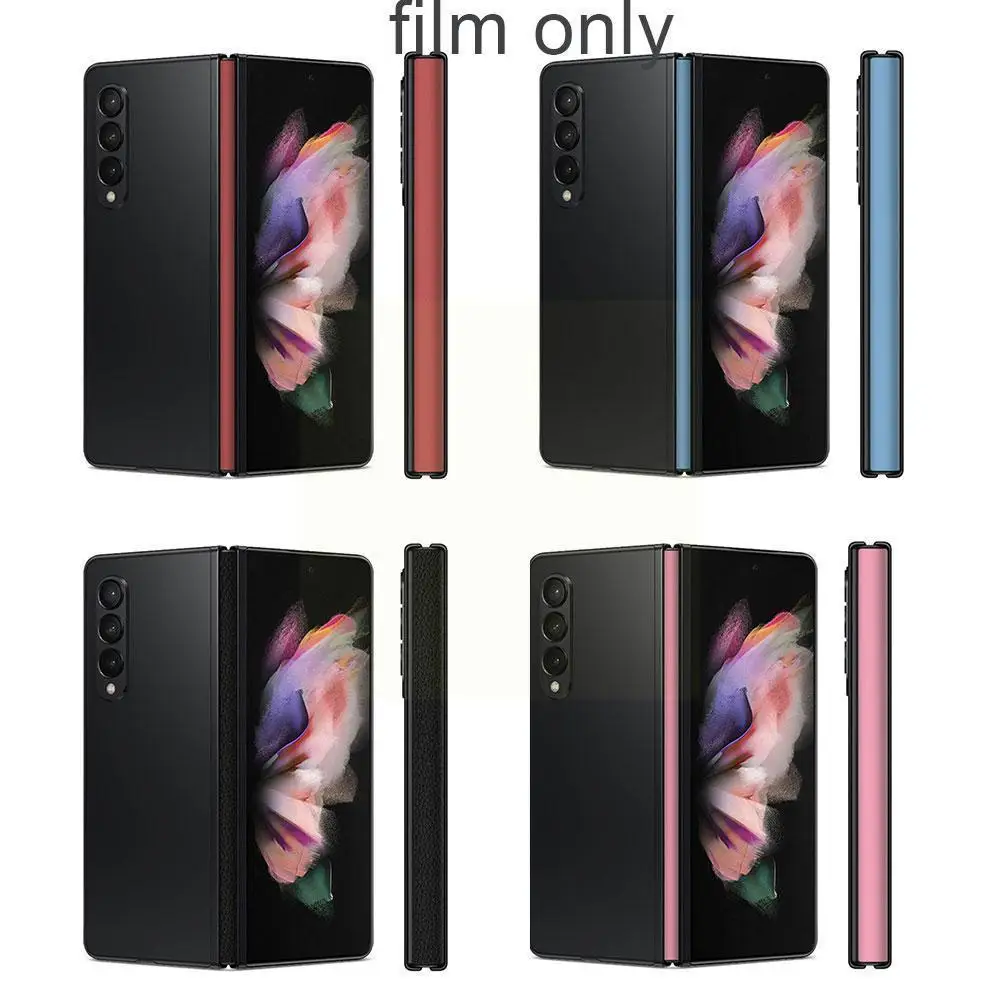 

Colorful Matte Phone Side Sticker Frame Film For Z Fold3 5g Matte Edge Micro Grinding Skin For Z Fold 3 5g N4b9