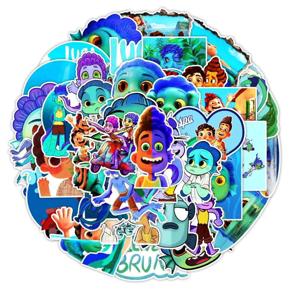 

Disney Cartoon Anime Luca Stickers DIY Skateboard Guitar Luggage Laptop Phone Decals Graffiti Waterproof Sticker Toys