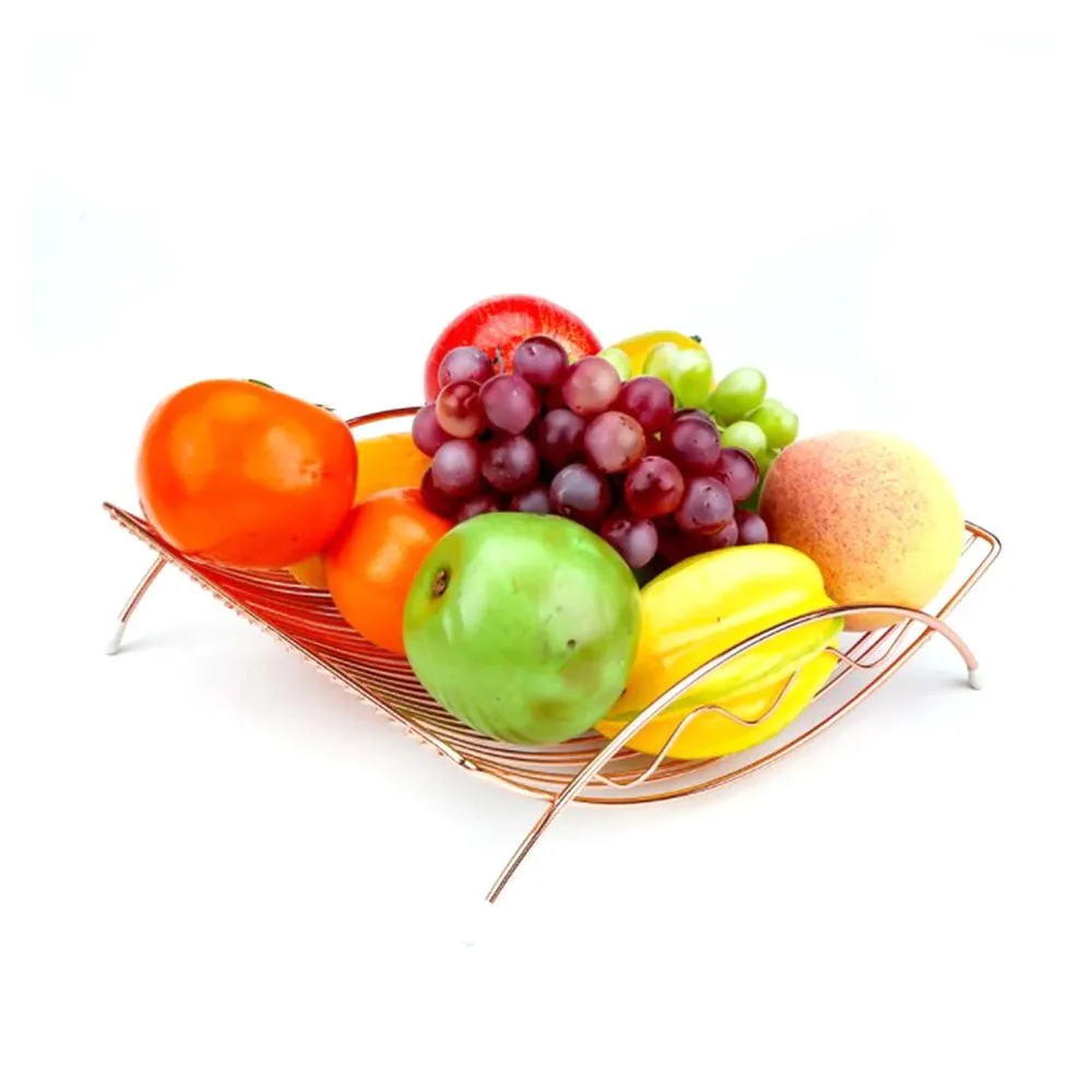 Блюдо для фруктов бытовая ажурная корзина металлическая полка хранения конфет