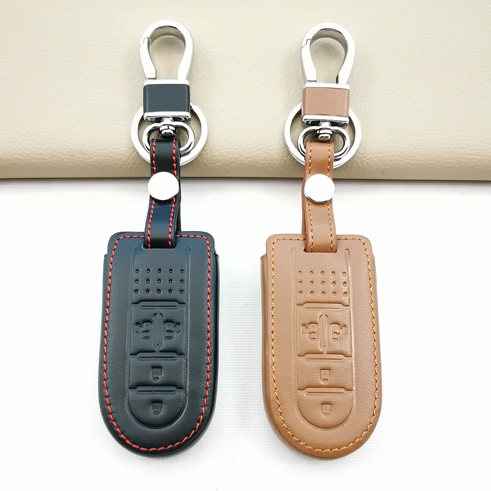 

Кожаный чехол для автомобильного ключа 100% для Toyota Rush Daihatsu Knives LA600S LA800S LA610S Perodua 2/4, защитный чехол с кнопками