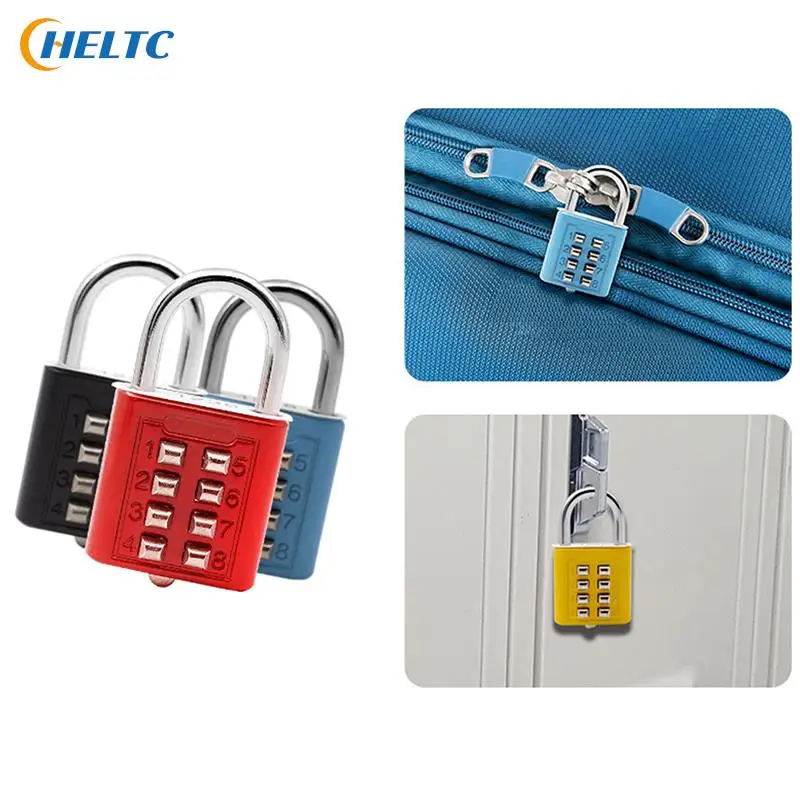 

8 Digits Password Code Combination Padlock Zinc Alloy Suitcase For Luggage Travel Code Smart Lock Code Keyed Anti-thieft Lock