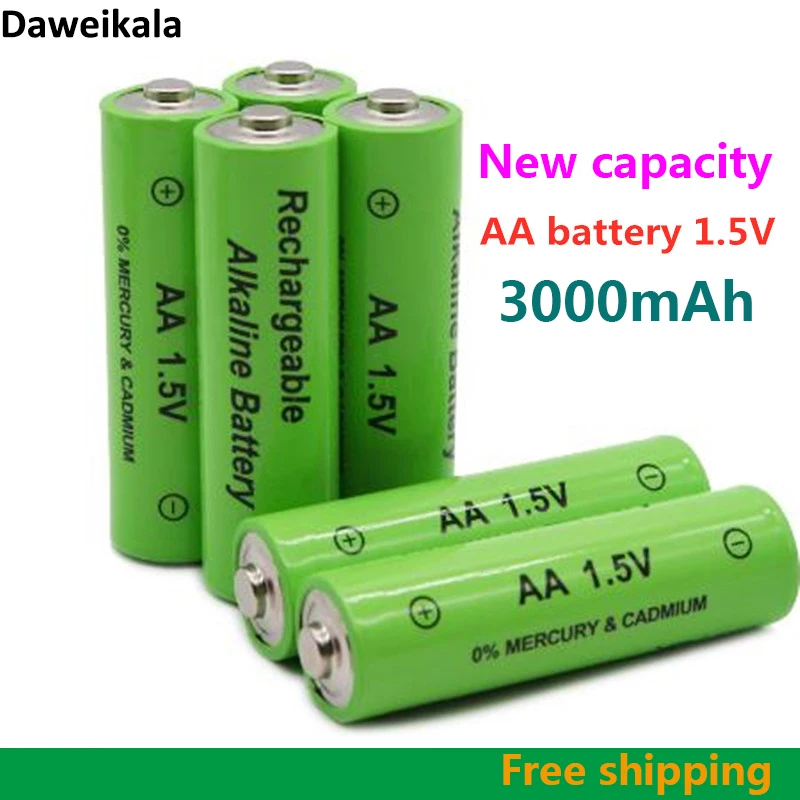 

2023 Daweikala New AA Battery 3000 MAh Rechargeable Battery NI-MH 1.5 V AA Battery for Clocks, Mice, Computers, Toys So on Toys