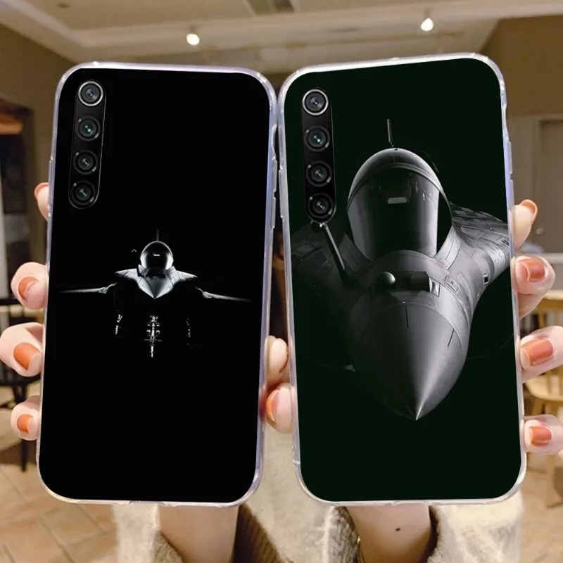 

Чехол для телефона с военным самолетом для Xiaomi 12 11T 10 9 Redmi Note 11 10 10S Pro 9 9A 8, прозрачный силиконовый чехол для телефона