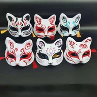 anime demon slayer foxes mask hand painted action figures japanese mask festival ball kabuki masks cosplay party props toys
