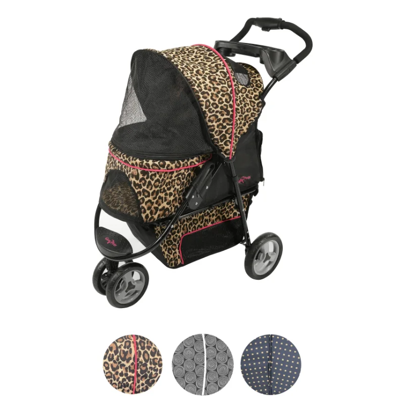 Promenade Dog Carrier Stroller, Cheetah, 35"L x 21"W x 39"H