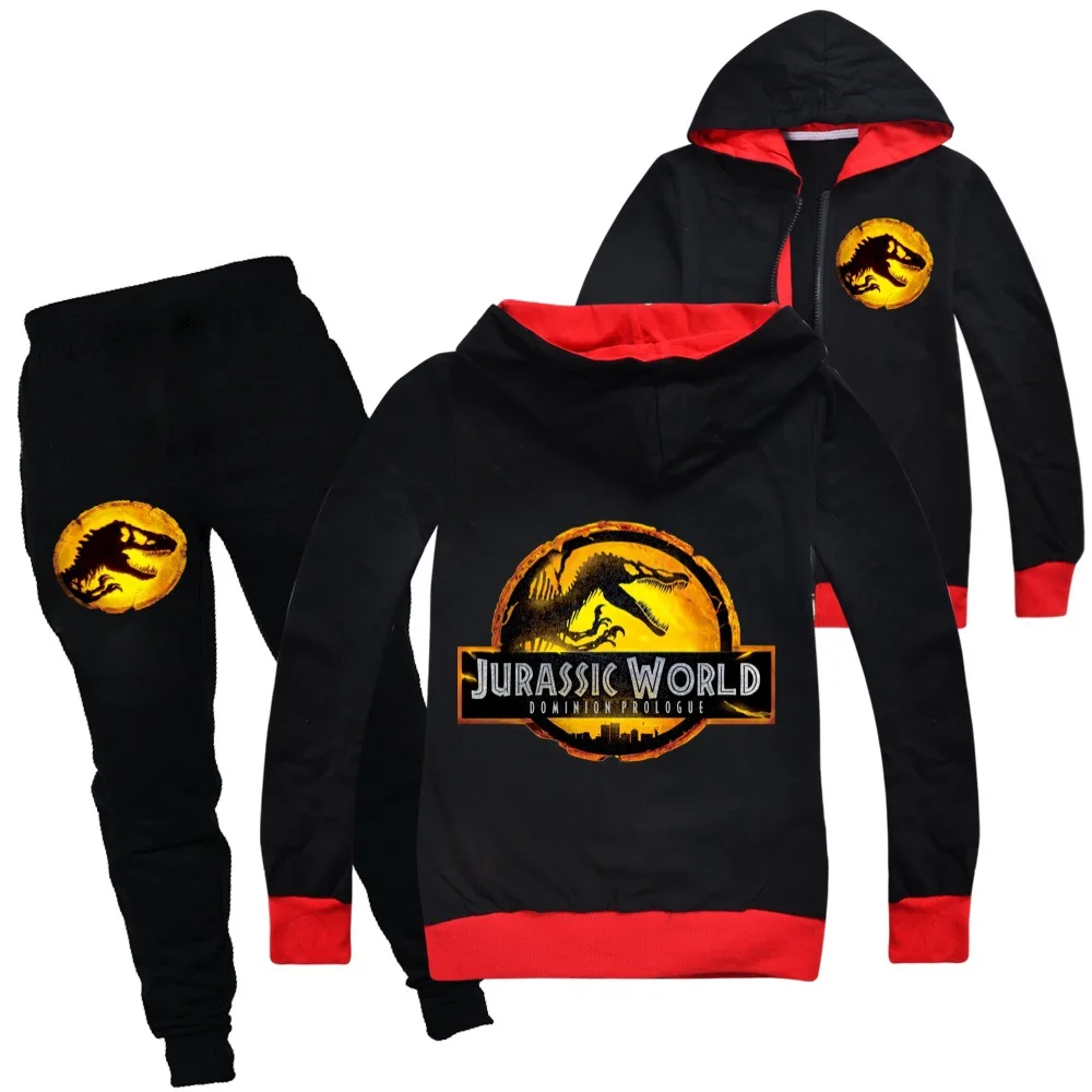 

Anime Jurassic World Children Clothing Girls Coat Kids Fashion Hoodies Dinosaur Christmas Cardigan Boys Hooded Sweatshirts Suit