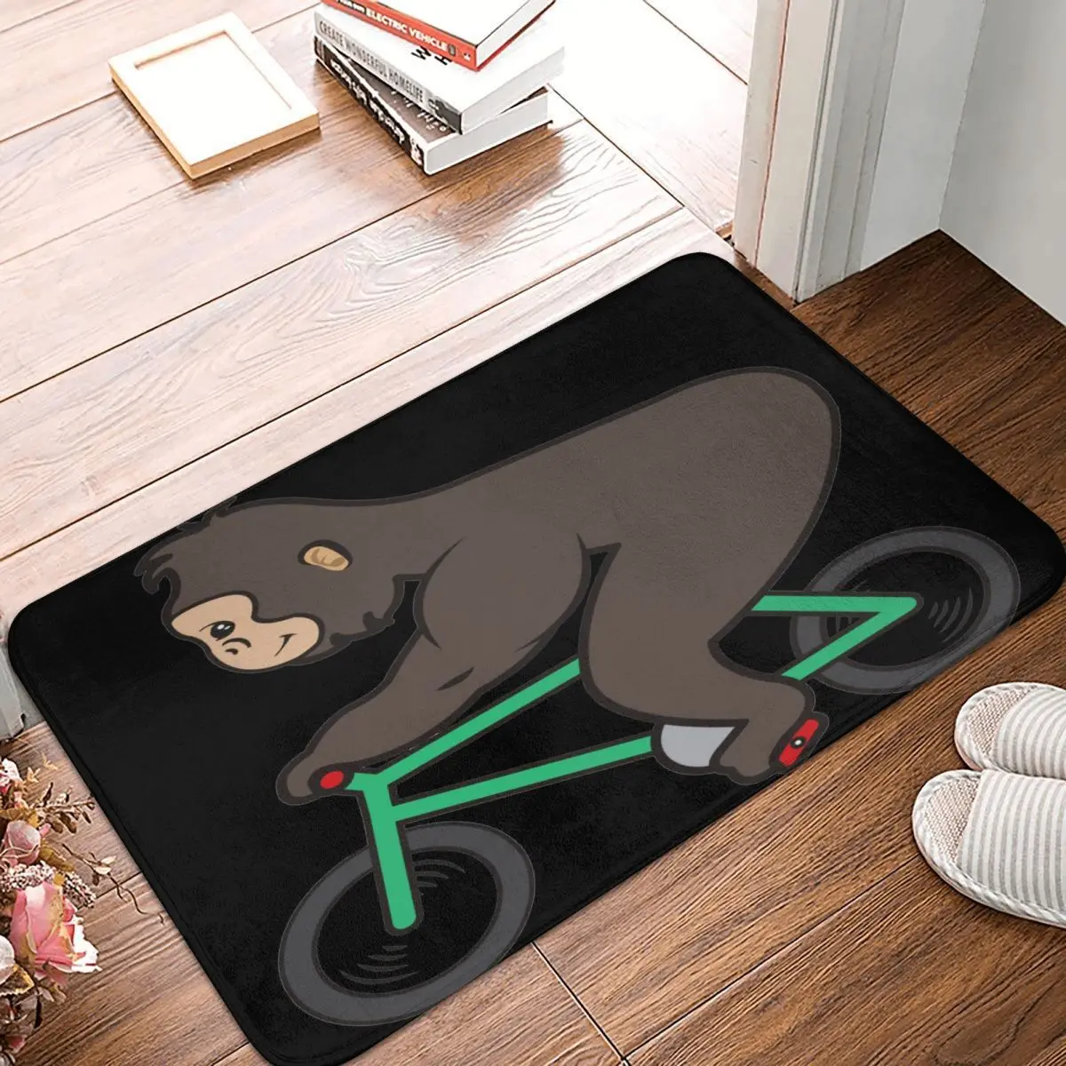 

Cute Animals Gorilla Biker Funny Gift Idea Carpet, Polyester Floor Mats Customizable Durable Carpets Festivle Gifts Mats