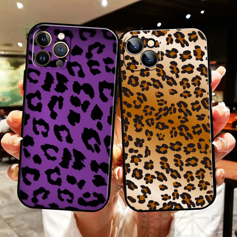 

Fashion Leopard Print For Apple iPhone 13 12 11 Pro Max 13 12 Mini 5 5s 6 6S 7 8 Plus SE2020 X XR XS Max Phone Case Back Coque