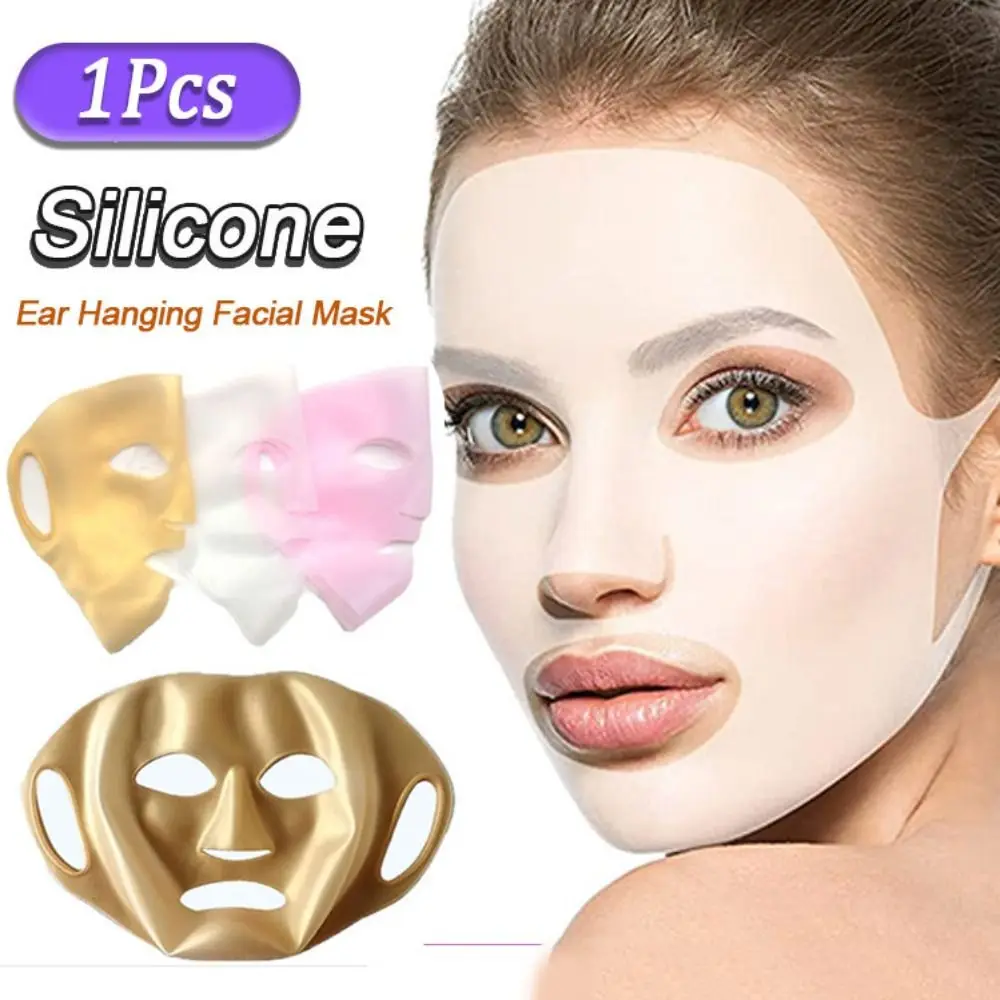 

3D Silicone Face Masks Moisturizing Reusable Travel Holder Sheet Masks Cover Prevent Evaporation Beauty Skin Care Facial Masks