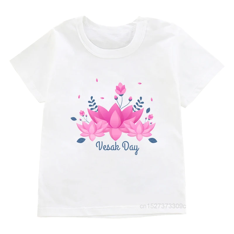 Детская футболка с коротким рукавом цветочным принтом