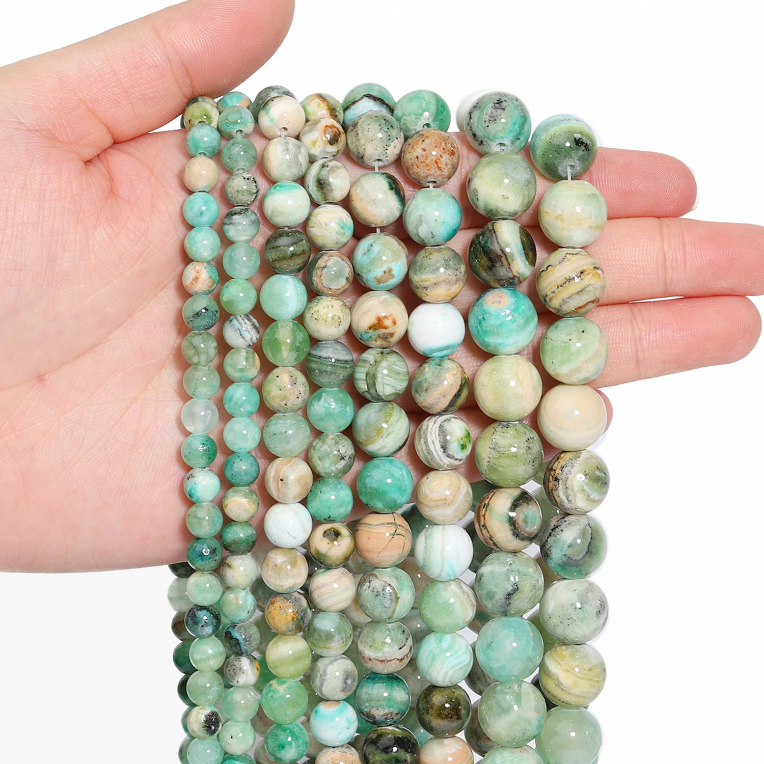 Круглые бусины 6-12 мм AA из натурального камня