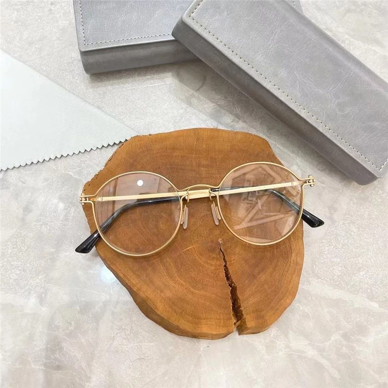 

TAVAT Optical Eyeglasses For Men Women Retro Style Anti-Blue Light Lens Titanium Full Frame Glasses With Box