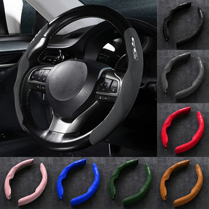 Suede Car Steering Wheel Cover For Kia GTLine Ceed Picanto Cerato Seltos Soul Rio 2 3 4 5 X Line 2011-2014 Funda Volan Sportage