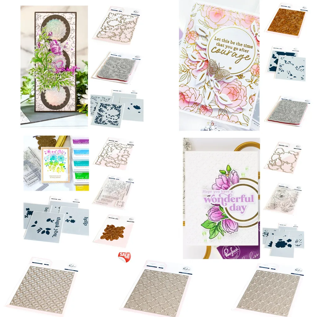 

New Dies 2022 Arrival Magnolia Flowers Clear Stamps Hot Foil Metal Cutting Die Stencils Decor Scrapbooking Diy Craft Cut Card