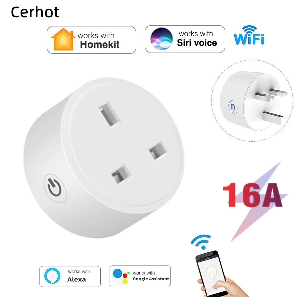 Умная розетка с Wi-Fi и голосовым управлением 16 А