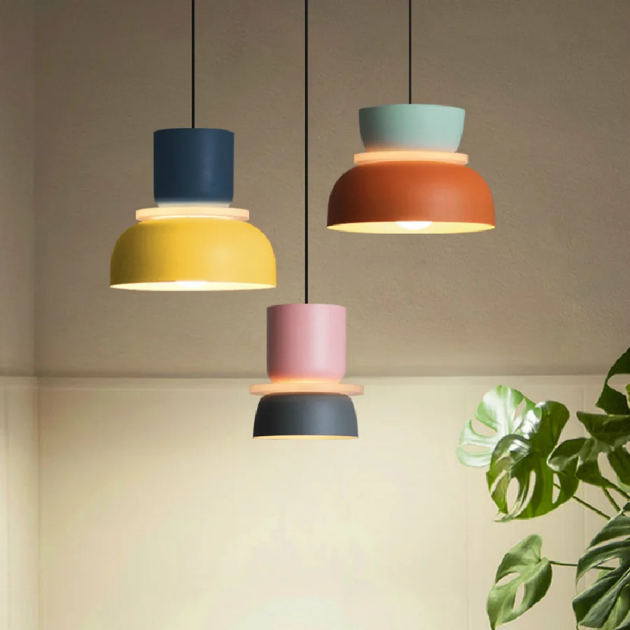 

Nordic Led Pendant Light Modern Bedside Creative Bedroom Study Room Lighting Fixture Dining Restaurant Hanging Macaron Deco Lamp