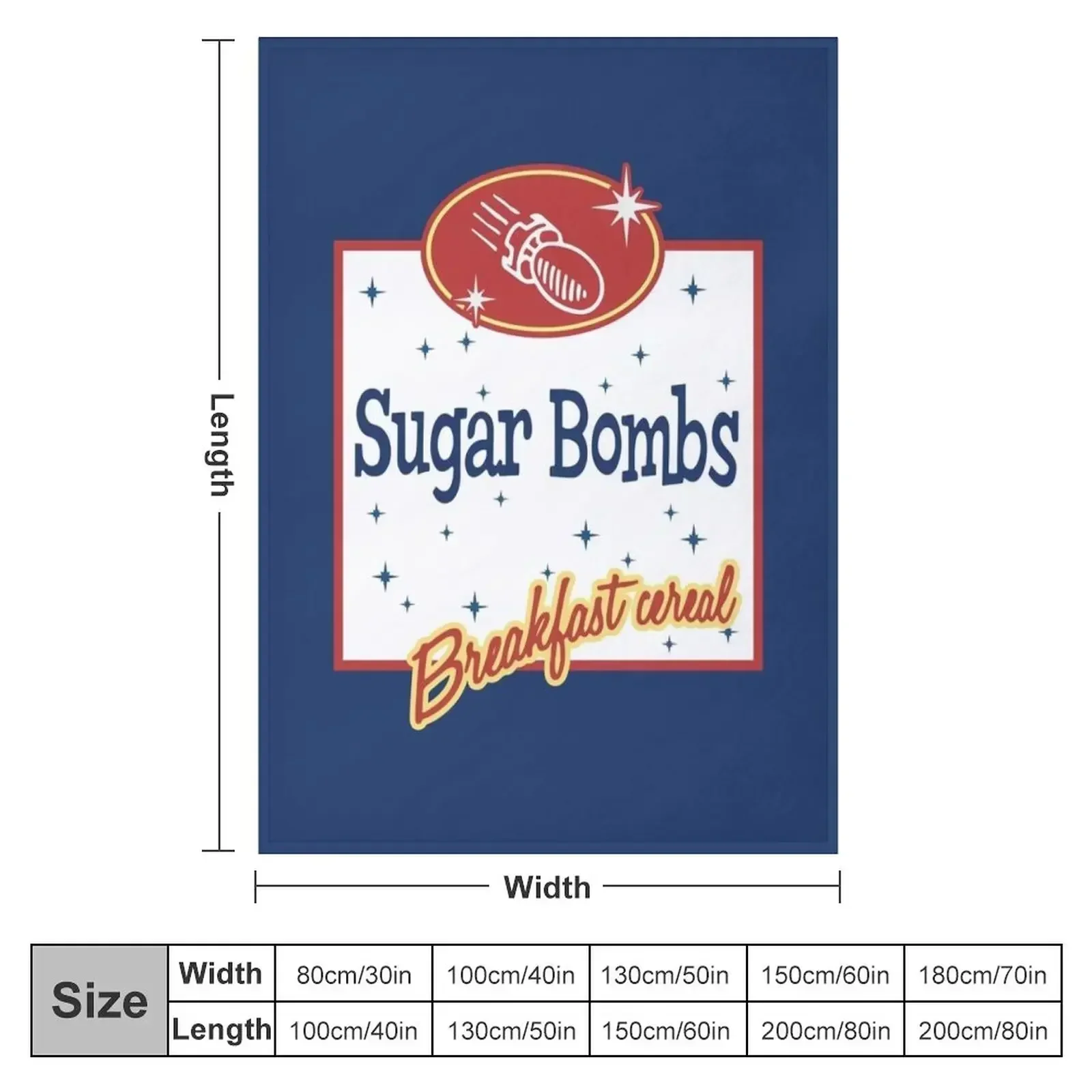 Декоративное одеяло с логотипом Sugar Bombs (полное) Одеяла ворсом манга